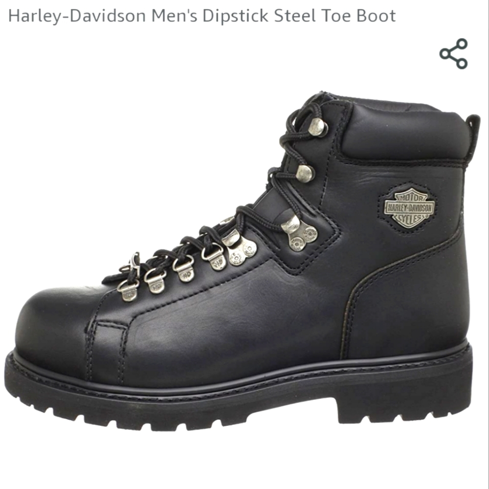 NIB Harley-Davidson Dipstick 6" Steel Toe Motorcycle Boots 91630 Mens 11.5 M